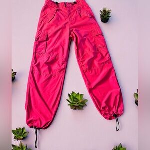 Vintage Jimmyz Surf Skate Red Cargo Pants 27x29 Size 7 Y2K Kidcore